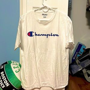 White Champion Tee